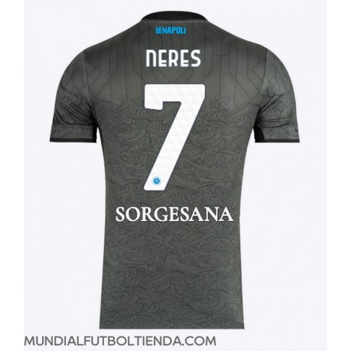 Camiseta SSC Napoli David Neres #7 Tercera Equipación Replica 2024-25 mangas cortas